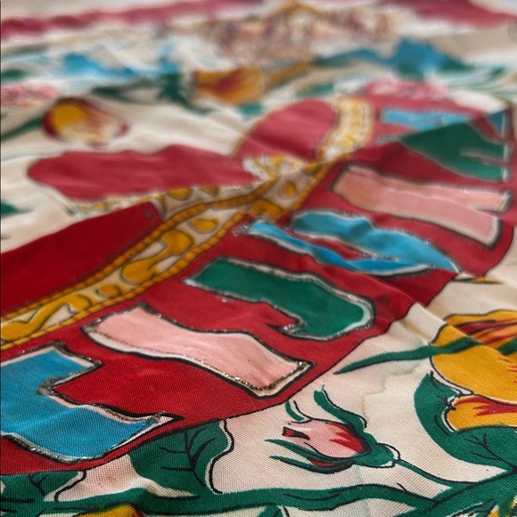 Tijuana Mexico-Themed Vintage Scarf Made in Japan 1940s - 1960s. - Picture 8 of 16